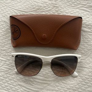 Ray Bans Rectangle Sunglasses (White)